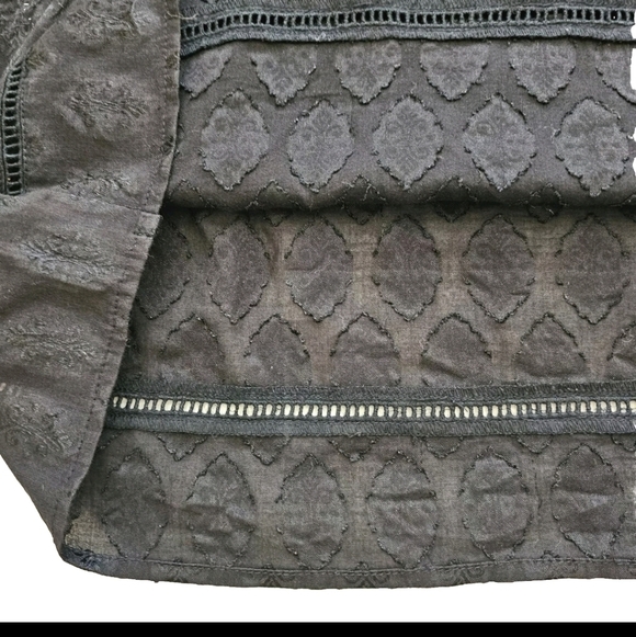 ANTHROPOLOGIE LBD Vanessa Virginia Small Embroidered Cutwork Black Eyelet Dress - Picture 12 of 14